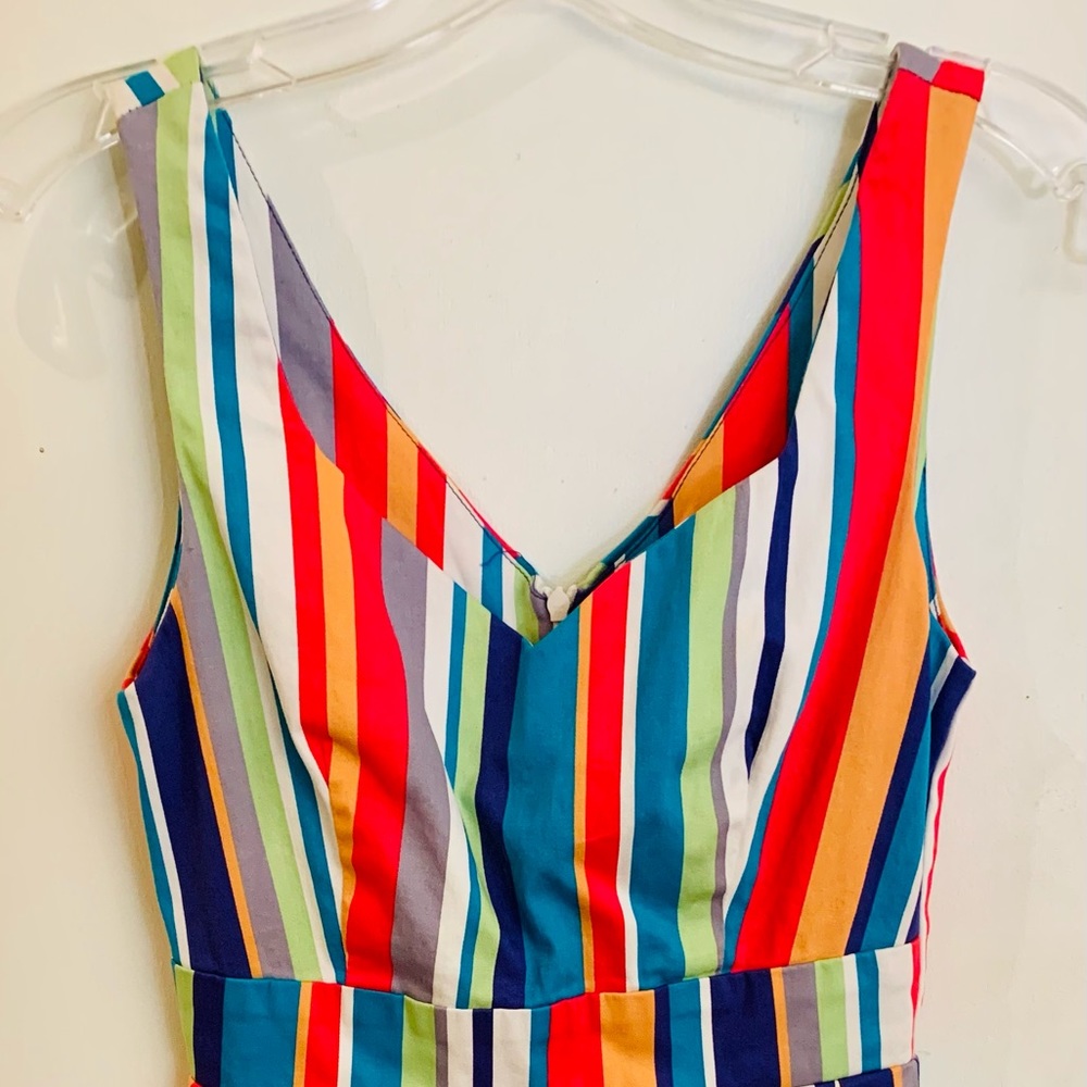 ModCloth IXIA Brand Striped Dress; Size Small